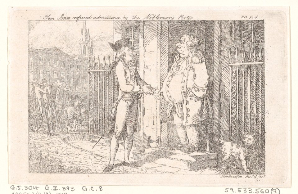 Tom Jones Refused Admittance by the Nobleman's Porter, from "The History of Tom Jones, a Foundling" by Henry Fielding MET DP872045