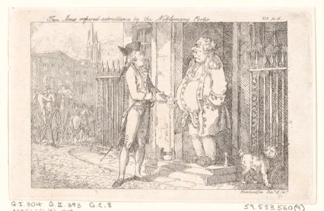 Tom Jones Refused Admittance by the Nobleman's Porter, from "The History of Tom Jones, a Foundling" by Henry Fielding MET DP872045