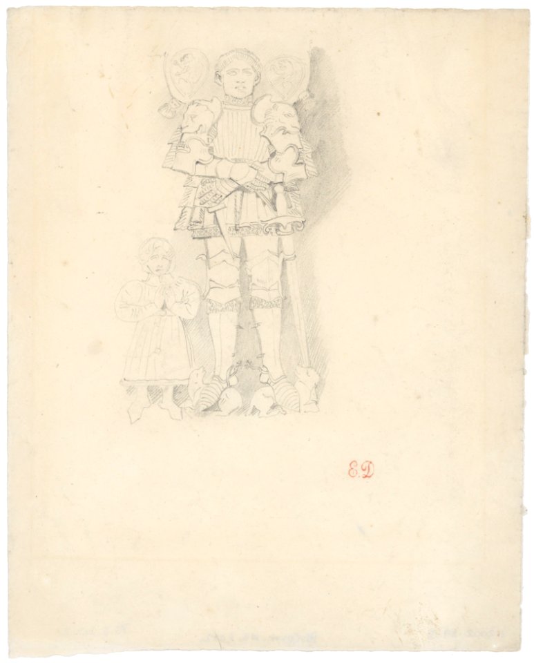 Tomb Effigies- A Man in a Suit of Armor beside a Child MET DP217813