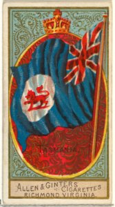 Tasmania, from Flags of All Nations, Series 2 (N10) for Allen & Ginter Cigarettes Brands MET DP841399