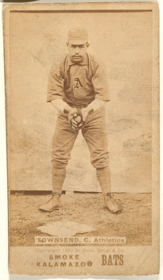 Townsend, Catcher, Athletics, from the Kalamazoo Bats series (N690) issued by Chas. Gross & Co. to promote Kalamazoo Bats MET DPB870018