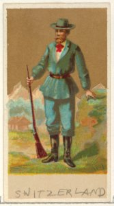 Switzerland, from the Natives in Costume series (N16), Teofani Issue, for Allen & Ginter Cigarettes Brands MET DP834894