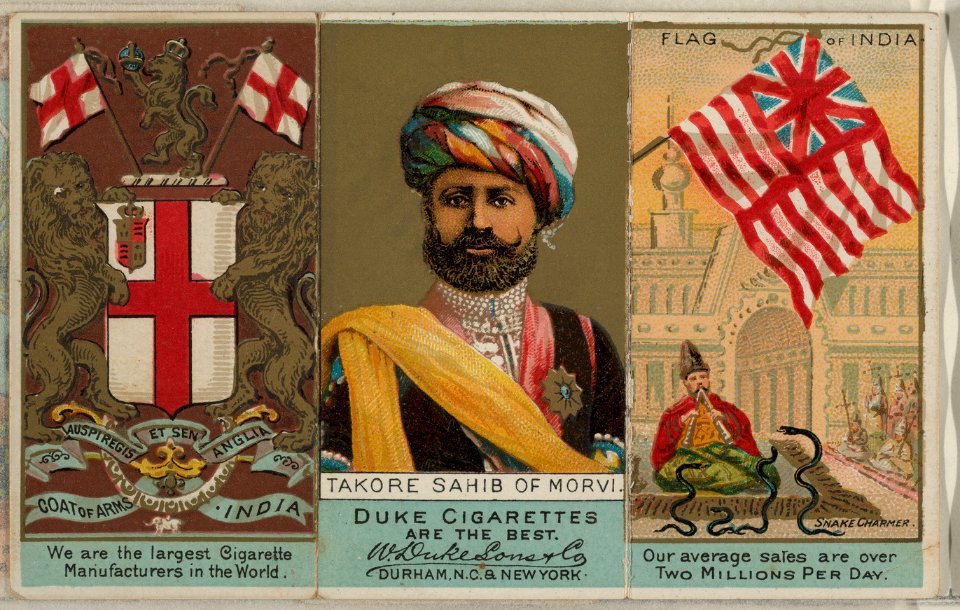 Takore Sahib of Morvi, India, from the Rulers, Flags, and Coats of Arms series (N126-2) issued by W. Duke, Sons & Co. MET DPB873884