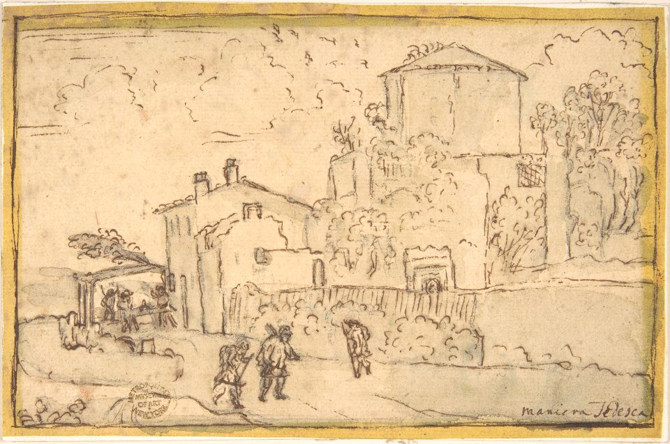 Townscape with an Inn MET DP802393
