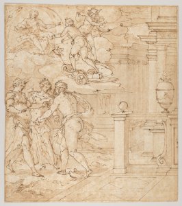Tapestry Design with Venus seeking help from Juno, Ceres and Jupiter MET DP835394