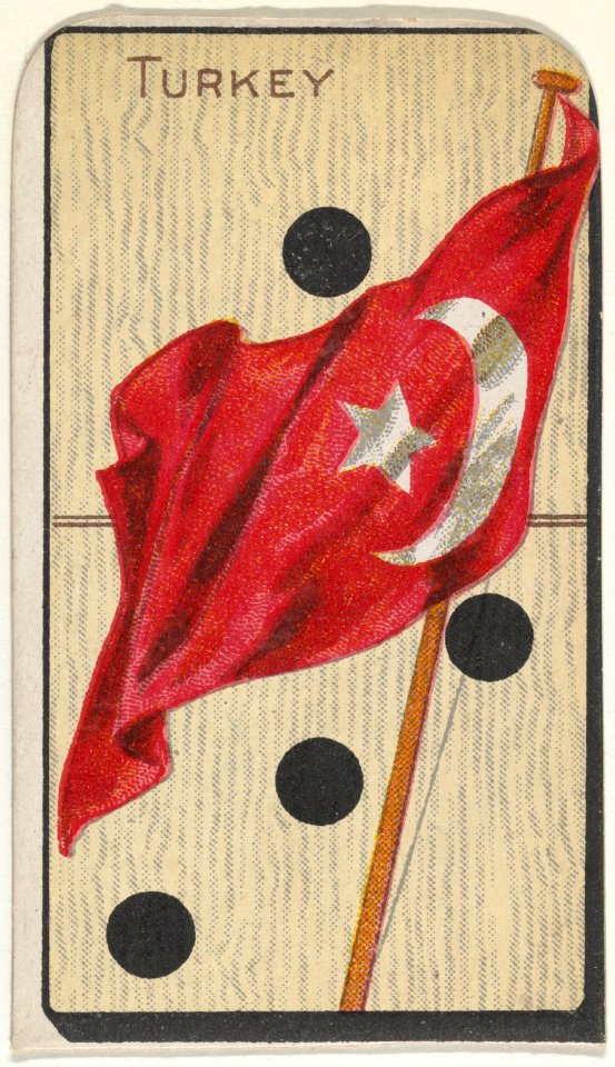 Turkey, from the National Flag on Domino series (T177) issued by Kinney Brothers to promote Sweet Caporal Cigarettes MET DP842644