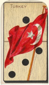Turkey, from the National Flag on Domino series (T177) issued by Kinney Brothers to promote Sweet Caporal Cigarettes MET DP842644
