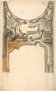 Two Alternate Designs for a Decoration over an Arched Opening with an Ornamental Cove MET DP803477