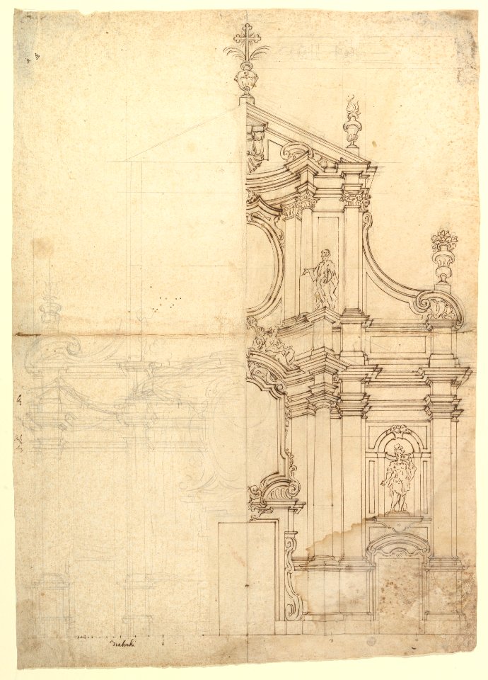 Two Alternate Desiegn for a Church Facade MET DP820543