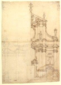 Two Alternate Desiegn for a Church Facade MET DP820543
