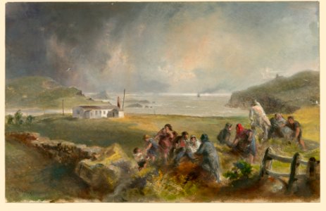 Valentia, Ireland, from the Harbor, Opposite Knight's-town, at the Period of Laying the Cable of 1857 MET DP119835