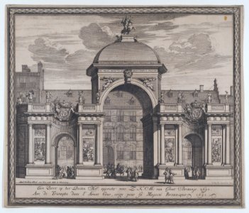 Triumphal arch erected in celebration of the entry of King William III MET DP855338
