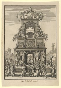 Triumphal arch erected in honor of Cardinal Mazarin after the Treaty of the Pyrenees MET DP855533