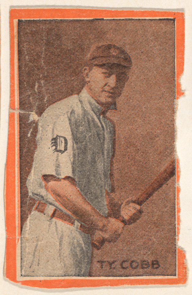 Ty. Cobb, from the Baseball Players set (W500) (Orange Borders) MET DPB881475