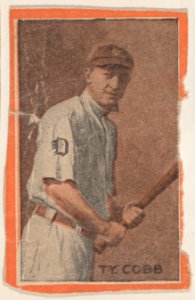 Ty. Cobb, from the Baseball Players set (W500) (Orange Borders) MET DPB881475