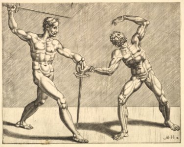 Two Wrestlers, from Wrestlers, plate 4 MET DP822163