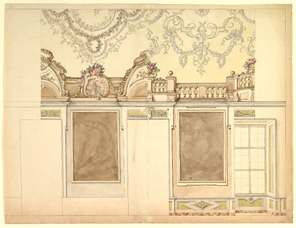 Two Alternate Elevations for an Interior Wall MET DP820557