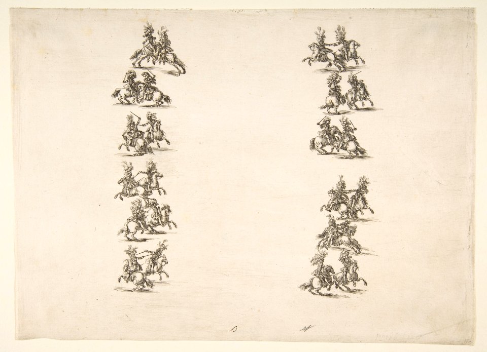 Twenty-four Cavaliers Fighting in Two Columns MET DP817257