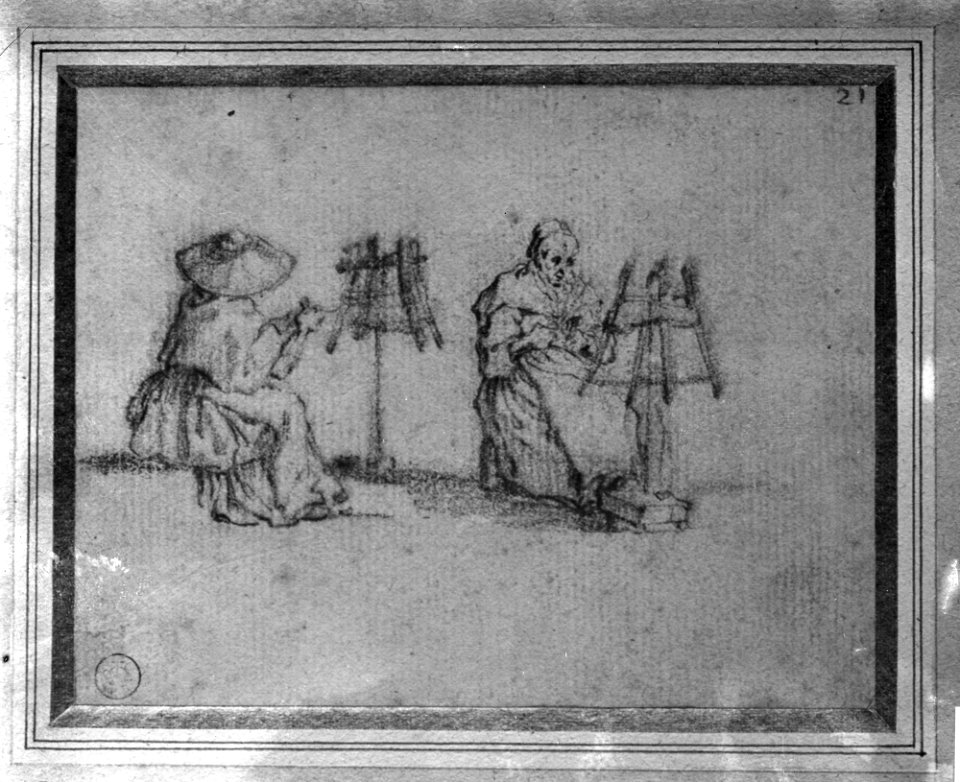 Two Women Winding Yarn MET 574