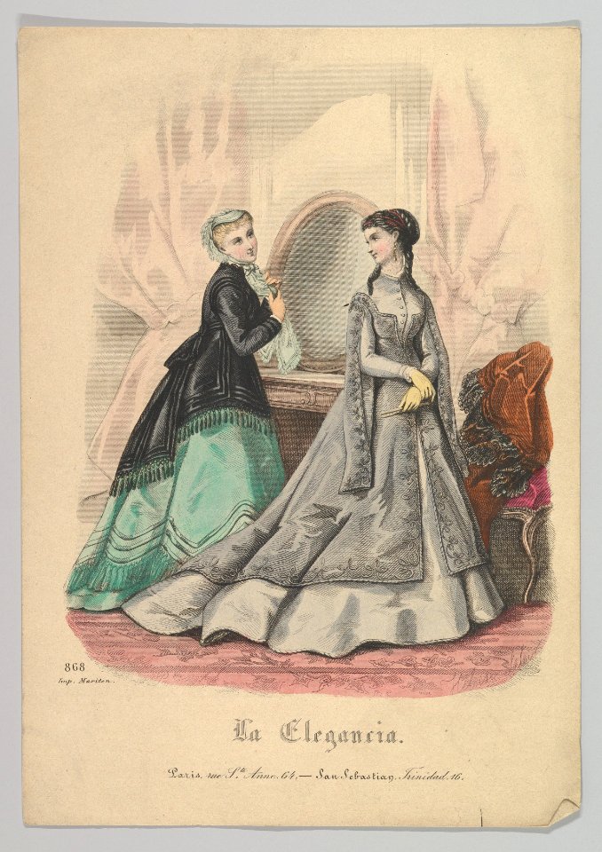 Two Women with a Mirror, No. 868, from La Elegancia (San Sebastian?) MET DP819129