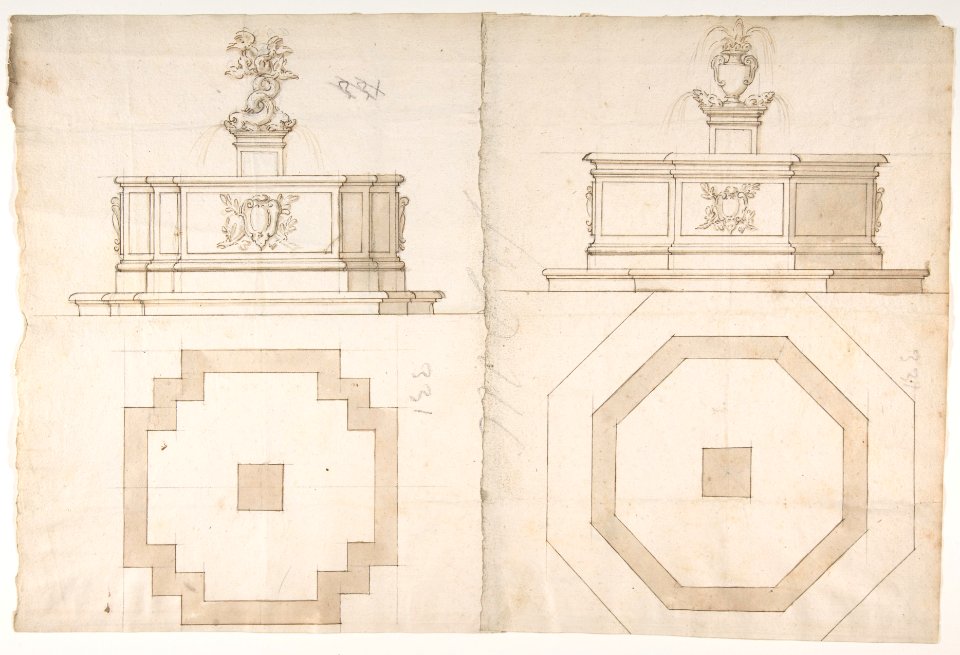 Two Plans and Elevations for Fountains MET DP810735