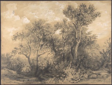 Trees (recto); Soldiers in a Wood (verso) MET DP803720