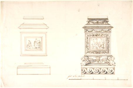 Two pedestals with classical scenes MET DP806362