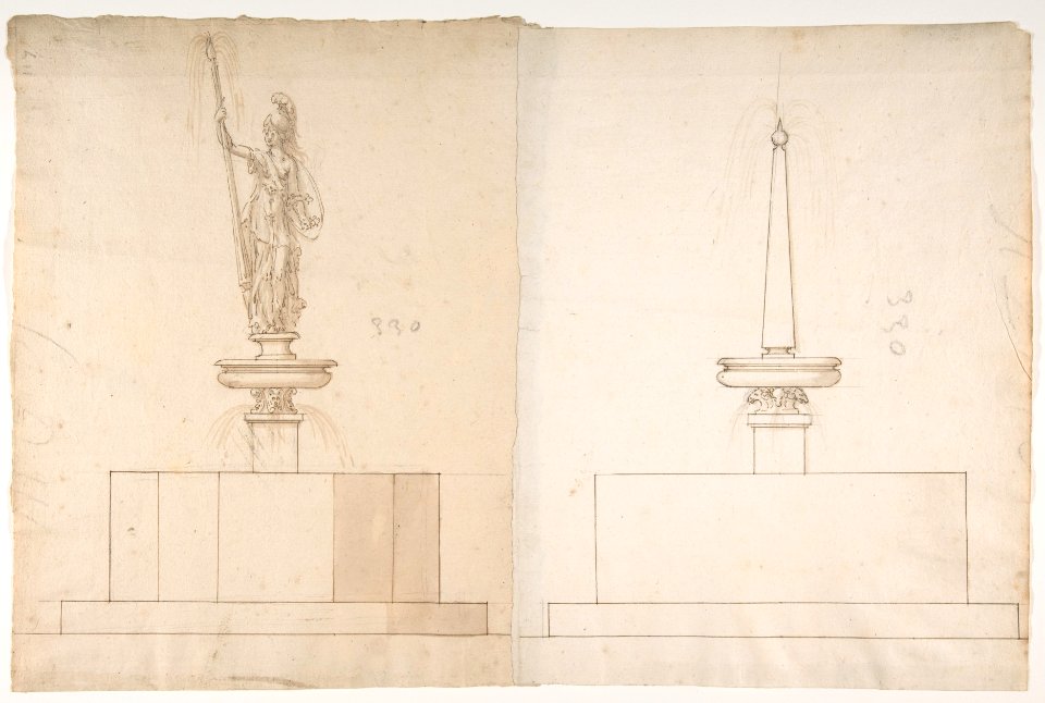 Two Plans and Elevations for Fountains MET DP810731