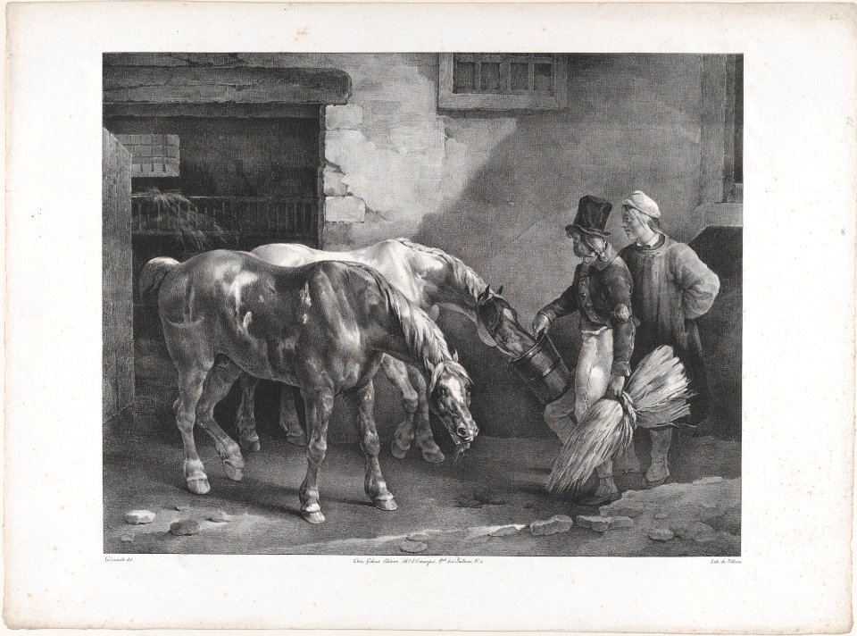 Two Post Horses at the Door of a Stable MET DP875693