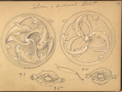 Two Variants of a Round Ornament with Fish Motifs. MET DP827261