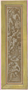 Two Pilaster with White Putti on Tan Ground MET DP811495