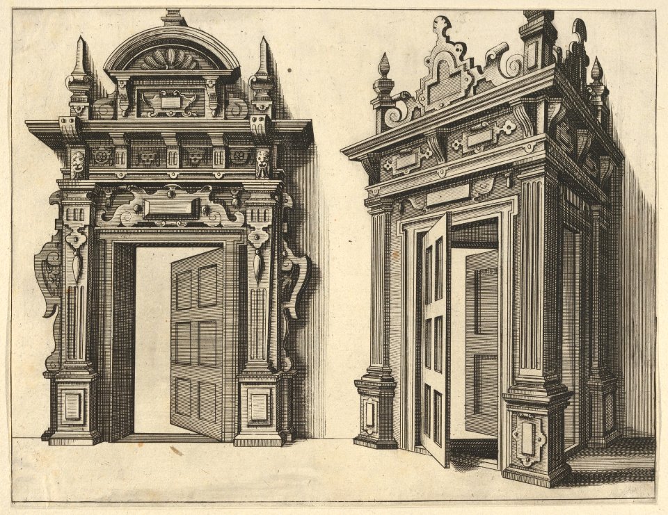 Two Wooden Portals from 'Verscheyden Schrynwerck (...)' -'Plusieurs Menuiseries (...)'- MET DP830821