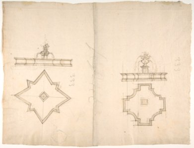 Two Plans and Elevations for Fountains MET DP810732