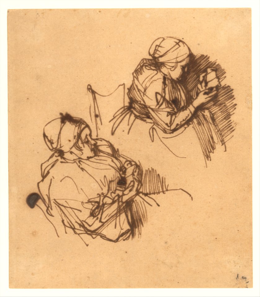 Two Studies of a Woman Reading MET DP152100