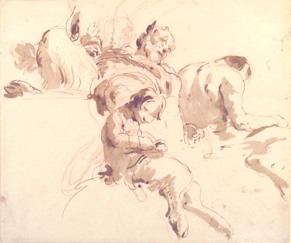 Two Seated Satyrs and a Child Satyr MET 37.165.33