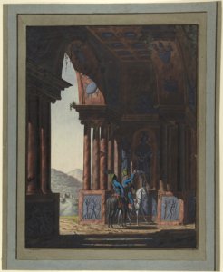 Two Mounted Soldiers in Classical Ruins, for a poem by Cremes MET DP804342