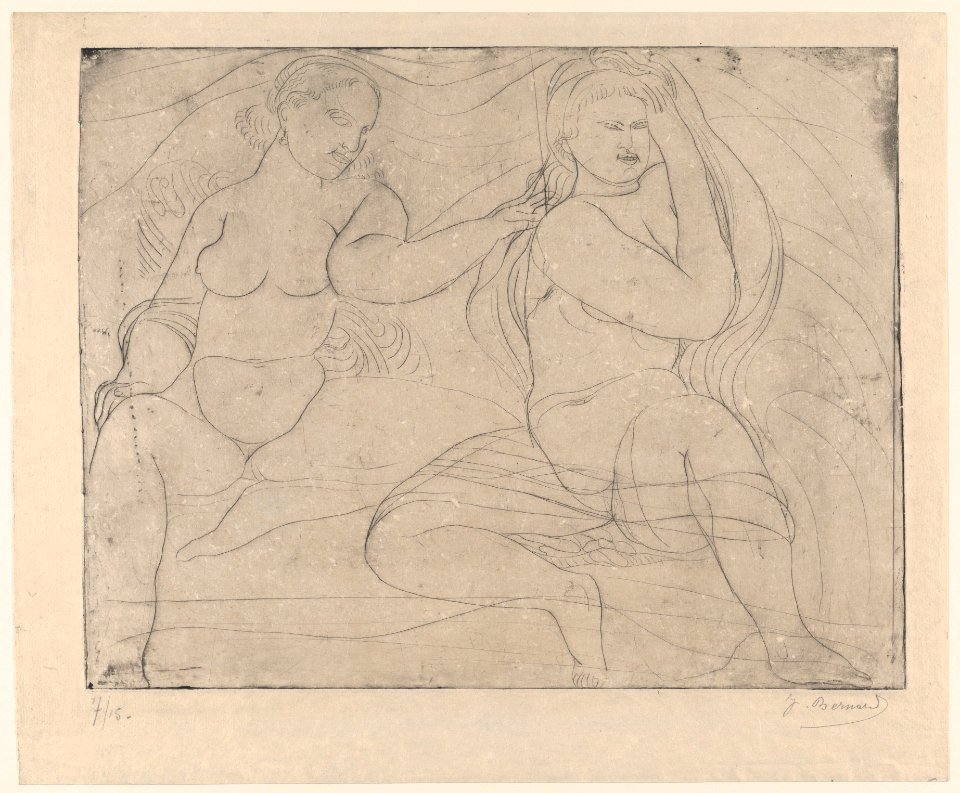 Two Women Lounging By The River's Edge MET DP874381