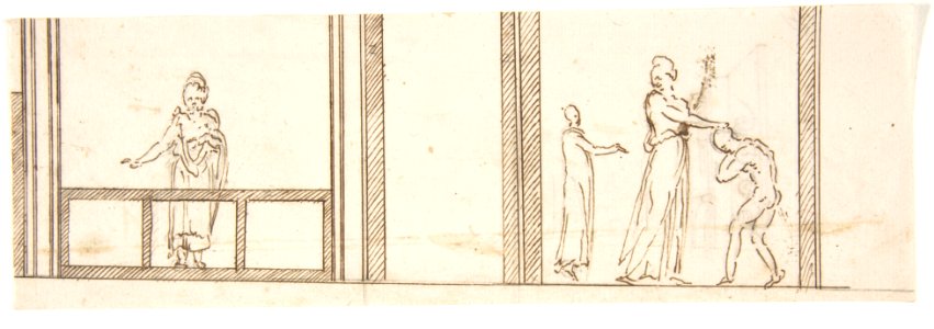 Unidentified building, ceiling or wall, painted frieze or decorative panels (recto) Unidentified building, cornice (verso) MET DP810749