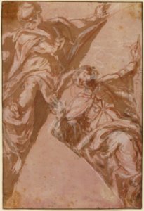 Two Seated Male Figures Within Spandrels. MET 2008.178.5