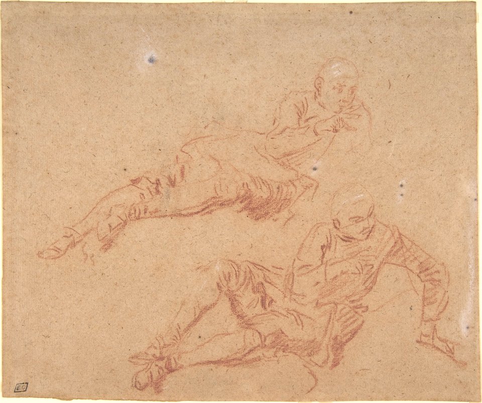 Two Studies of Reclining Youth MET DP807094