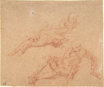 Two Studies of Reclining Youth MET DP807094