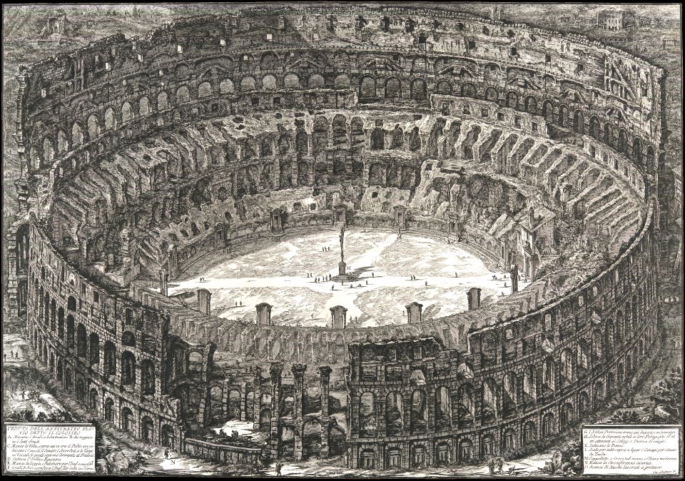 Veduta dell'Anfiteatro Flavio detto il Colosseo, from- 'Vedute di Roma' (Views of Rome) MET DP104275