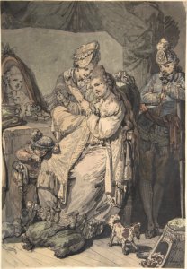 Two Women and Three Men Playing Cards MET DP810291