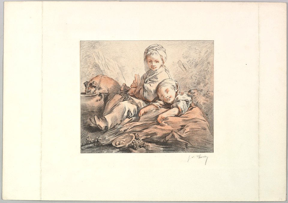 Two Seated Children MET DP826636