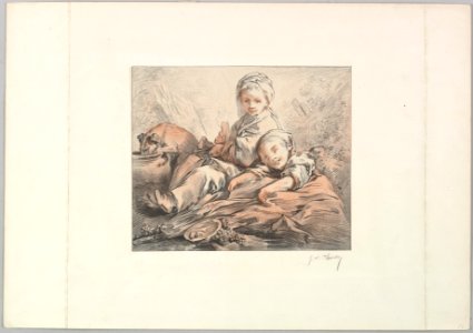 Two Seated Children MET DP826636