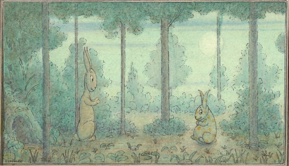 Two Rabbits in a Wood, possibly a "Wiggle Much" design MET DP856175