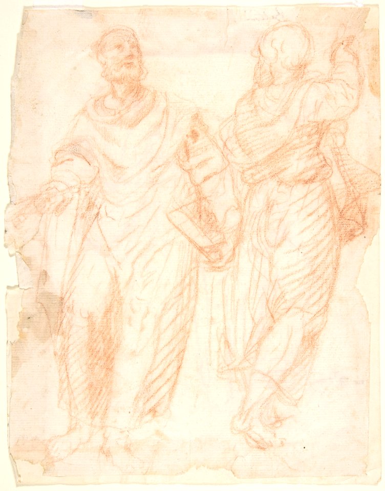 Two standing male figures (recto); two standing male figures (verso) MET DP802696