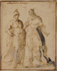 Two Standing Male Figures in Antique Military Costume MET 80.3.257