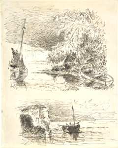 Two Sketches of Boats MET DP806107