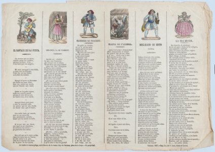 Two sheets (printed as one) with verses in Valencian for masquerades MET DP875766